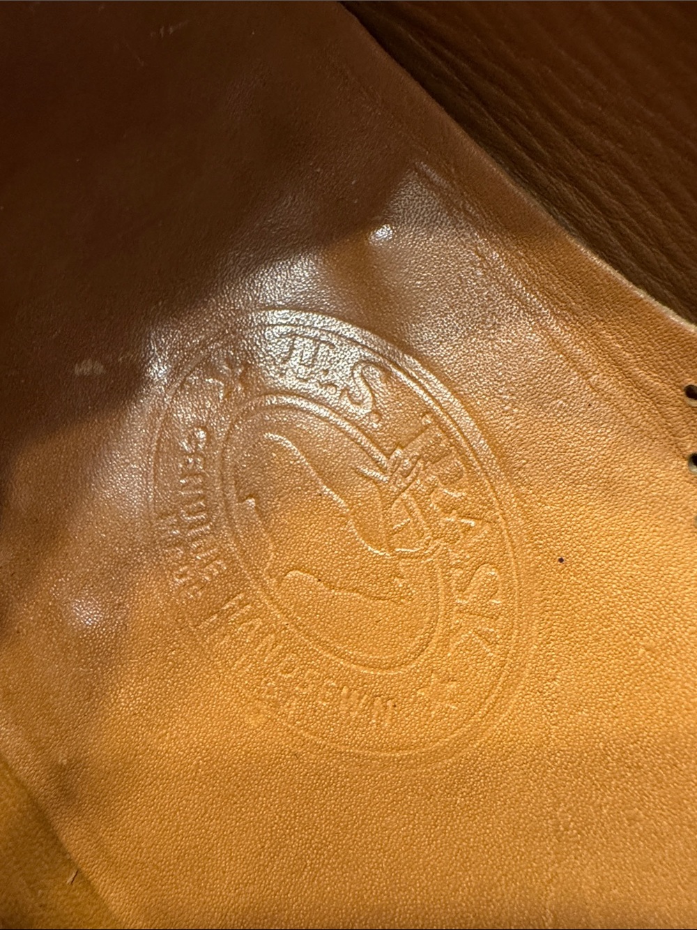 Men's Two-Tone Brown Leather Penny Loafers - Picture 2 of 7